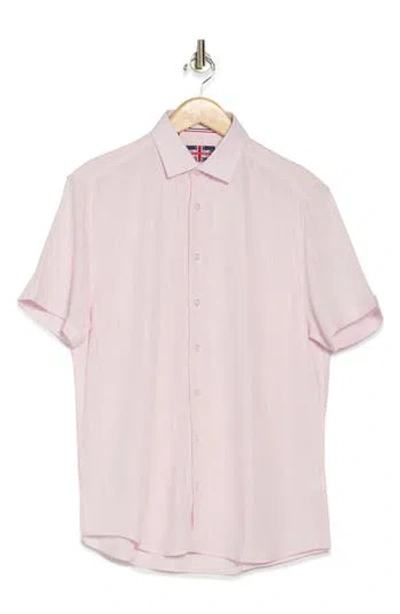 Soul Of London Short Sleeve Sport Shirt In Pink