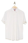 Soul Of London Short Sleeve Sport Shirt In White/blanc