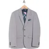 Soul Of London Textured Notch Lapel Double Button Blazer In Light Grey/gris Pale