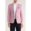 Soul Of London Textured Notch Lapel Double Button Blazer In Pink