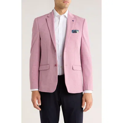 Soul Of London Textured Notch Lapel Double Button Blazer In Pink