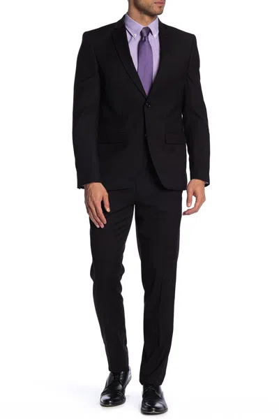 Soul Of London Two Button Notch Lapel Slim Fit Suit In Black