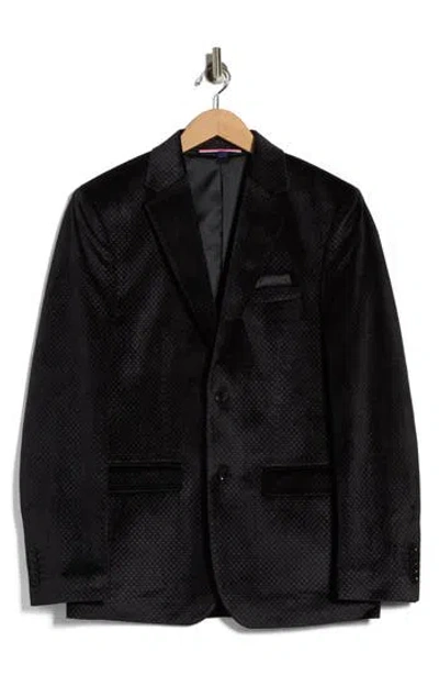 Soul Of London Velvet Textured Sport Coat In Orange