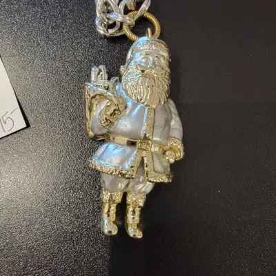 Soul Revival Jewelry Vintage Santa Necklace In Multi