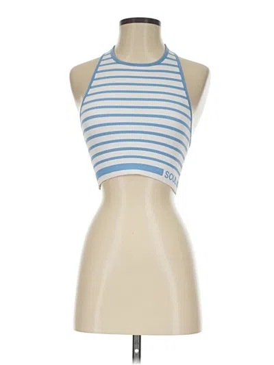 Pre-owned Soul Tank Top Blue Halter Neckline Tops