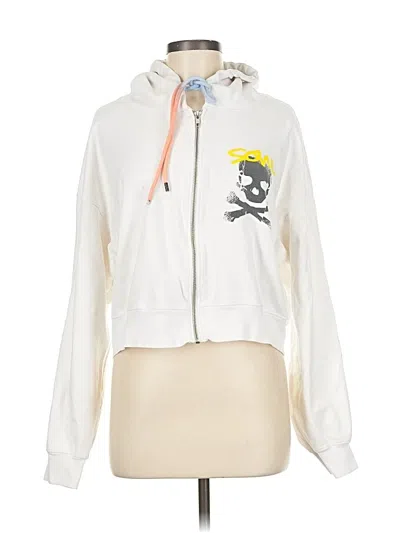 Pre-owned Soul Zip Up Hoodie In White