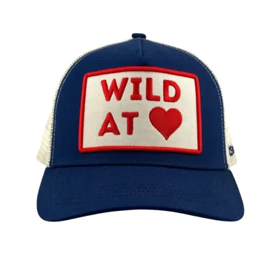 Soulbyrd Unisex Wild At Heart Trucker Hat In Navy In Blue