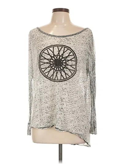 Pre-owned Soulcycle 3/4 Sleeve T-shirt In Silver