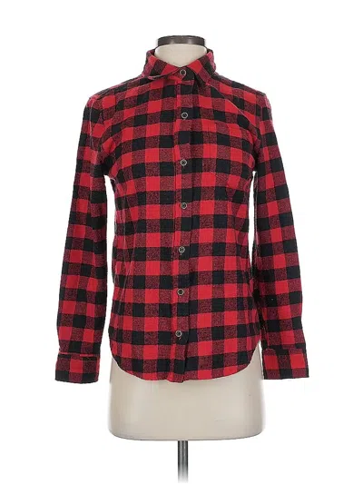 Pre-owned Soulcycle Long Sleeve Button Down Shirt In Red