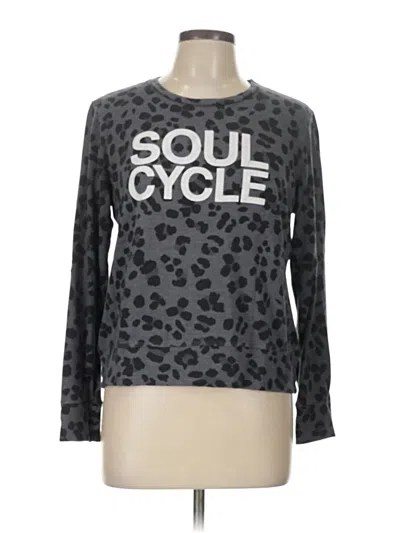Pre-owned Soulcycle Long Sleeve T-shirt In Gray