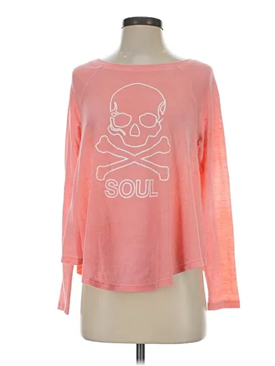 Pre-owned Soulcycle Long Sleeve T-shirt In Pink