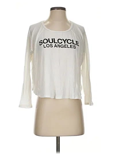 Pre-owned Soulcycle Long Sleeve T-shirt In White