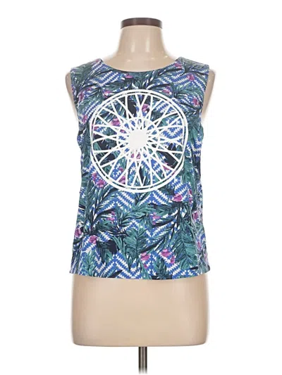 Pre-owned Soulcycle Sleeveless Top Blue Boatneck Tops