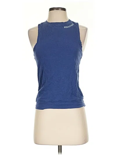 Pre-owned Soulcycle Sleeveless Top Blue Halter Neckline Tops