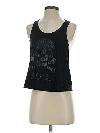 Pre-owned Soulcycle Tank Top Black Halter Neckline Tops