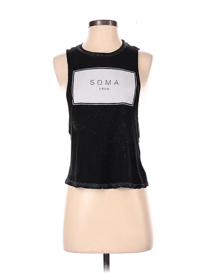 Pre-owned Soulcycle Tank Top Black Halter Neckline Tops