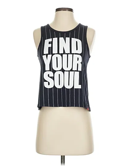 Pre-owned Soulcycle Tank Top Blue Strapless Neckline Tops