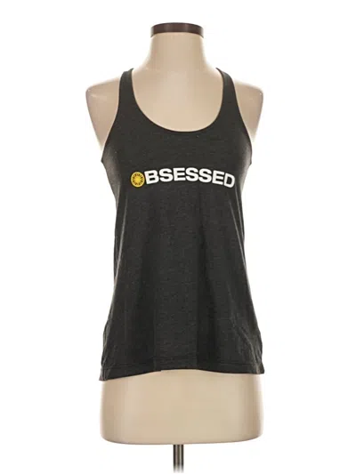 Pre-owned Soulcycle Tank Top Gray Halter Neckline Tops