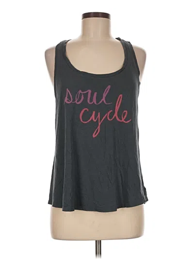 Pre-owned Soulcycle Tank Top Gray Halter Neckline Tops