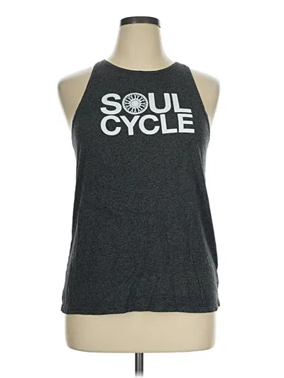 Pre-owned Soulcycle Tank Top Gray Halter Neckline Tops