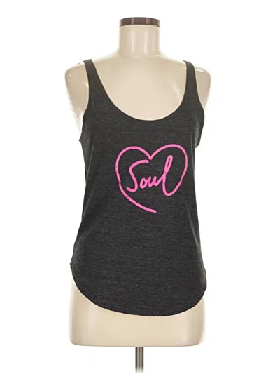 Pre-owned Soulcycle Tank Top Gray Sweetheart Neckline Tops