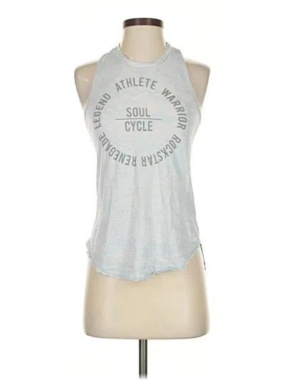 Pre-owned Soulcycle Tank Top Silver Halter Neckline Tops
