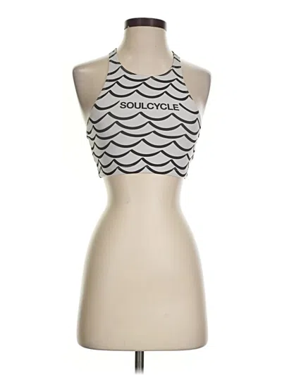Pre-owned Soulcycle Tank Top Silver Halter Neckline Tops