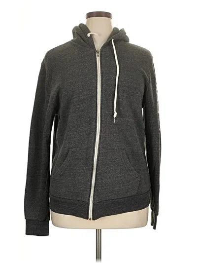Pre-owned Soulcycle Zip Up Hoodie In Gray