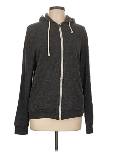 Pre-owned Soulcycle Zip Up Hoodie In Gray