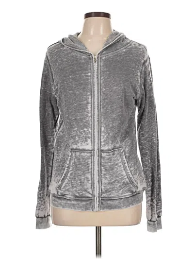 Pre-owned Soulcycle Zip Up Hoodie In Silver