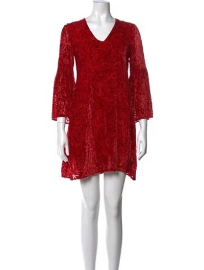 Pre-owned Souleiado Paisley Print Mini Dress In Red