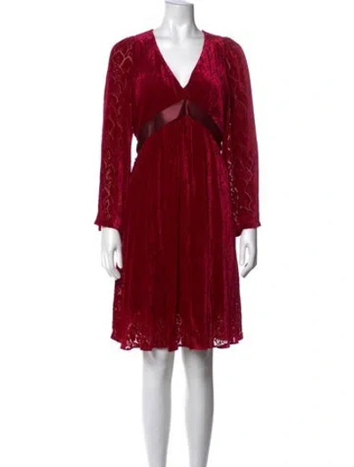 Pre-owned Souleiado Patterned Mini Dress In Red
