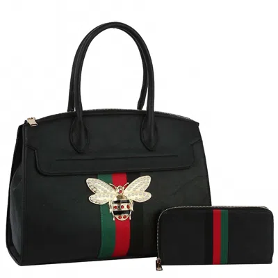 Soulfina Collection Women's Queen Bee Satchel Bag In Black