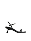 Souliers Martinez 55mm Ivone Leather Sandals In Black