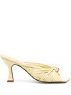 Souliers Martinez Alcala Knot Sandals In Yellow