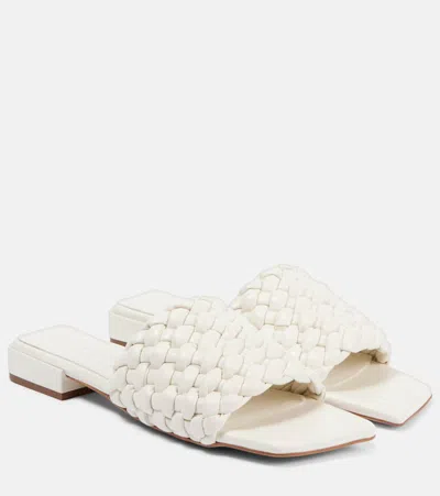 Souliers Martinez Pantoletten Aster Aus Leder In Weiss