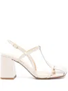 Souliers Martinez Frisia 75mm Leather Sandals In Neutrals