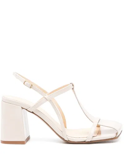 Souliers Martinez Frisia 75mm Leather Sandals In Neutrals