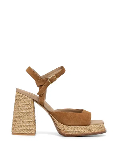 Souliers Martinez Gracia Woven-platform Sandals In Multi