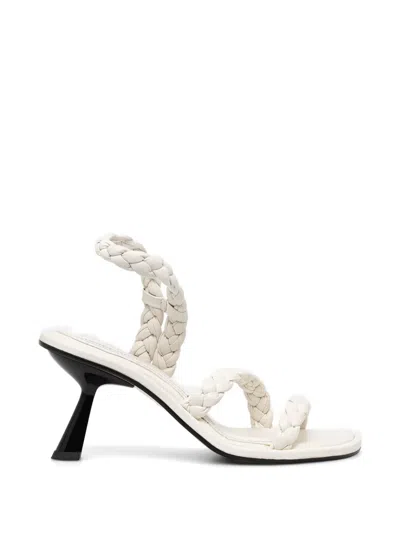 Souliers Martinez Isa Braided Sandals In White