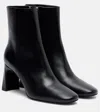 Souliers Martinez Karol 80 Leather Ankle Boots In Black