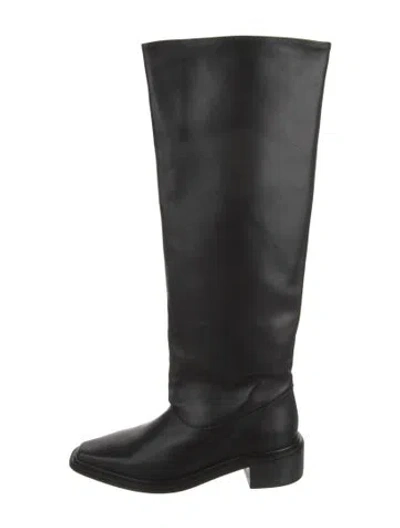 Pre-owned Souliers Martinez Leather Boots In Black