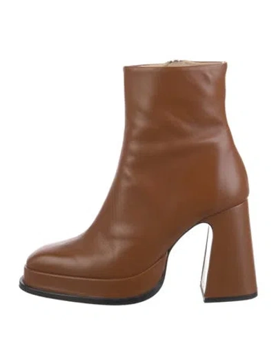 Pre-owned Souliers Martinez Leather Boots In Brown