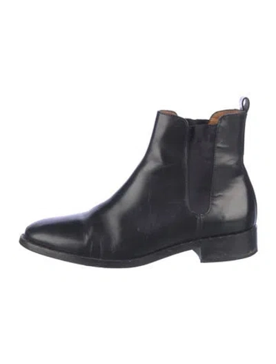 Pre-owned Souliers Martinez Leather Chelsea Boots In Blue