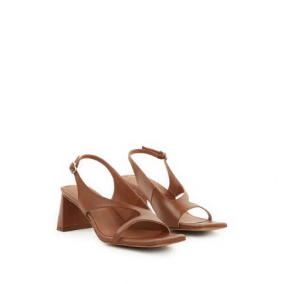 Souliers Martinez Leather Heels In White