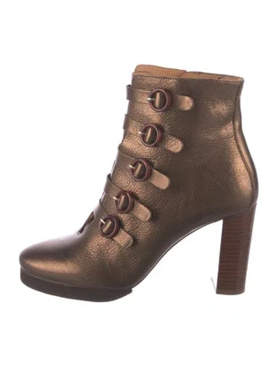 Pre-owned Souliers Martinez Leather Lace-up Boots In Brown