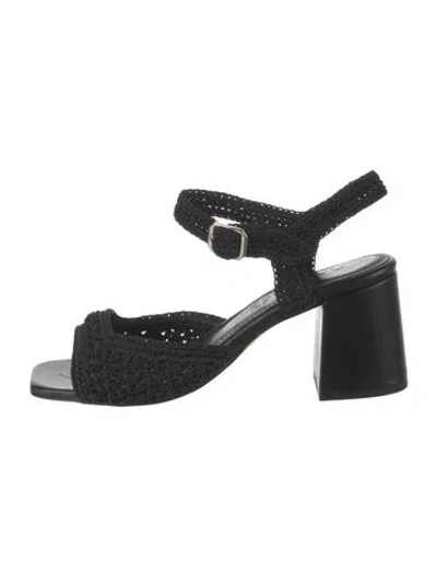 Pre-owned Souliers Martinez Leather Sandals In Black