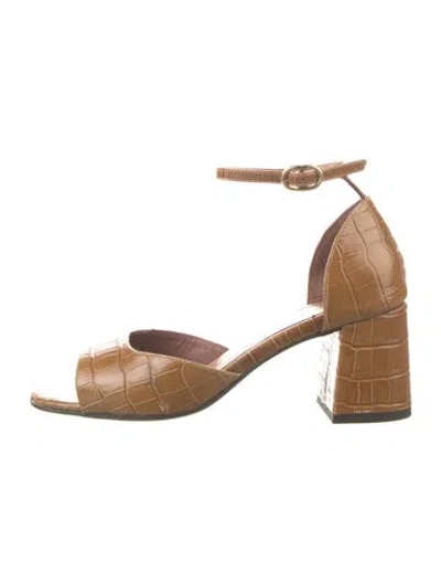Pre-owned Souliers Martinez Leather Sandals In Brown