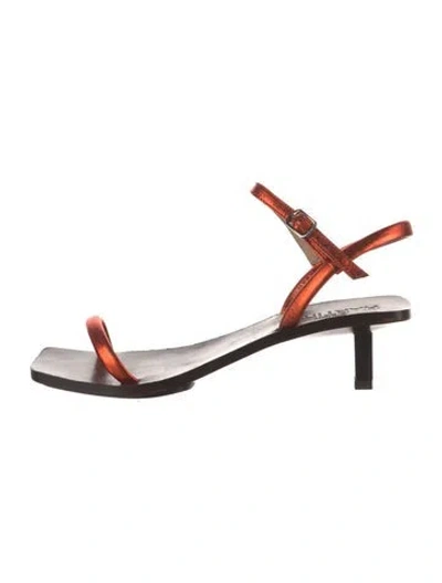 Pre-owned Souliers Martinez Leather Sandals In Brown