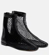 Souliers Martinez Maxima Mesh Ankle Boots In Black